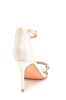 Women's Heeled Stone Detailed Sandals | Derimod