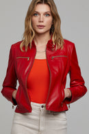 Alexa Women's Leather Jacket | Derimod