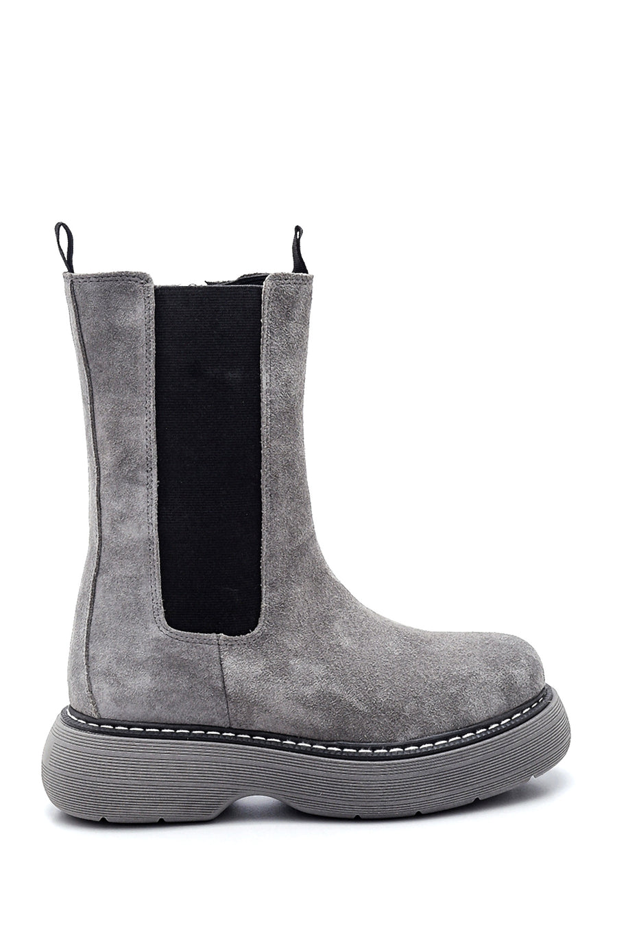 Women's Leather Suede High Sole Chelsea Boots 21WFD185710 | Derimod