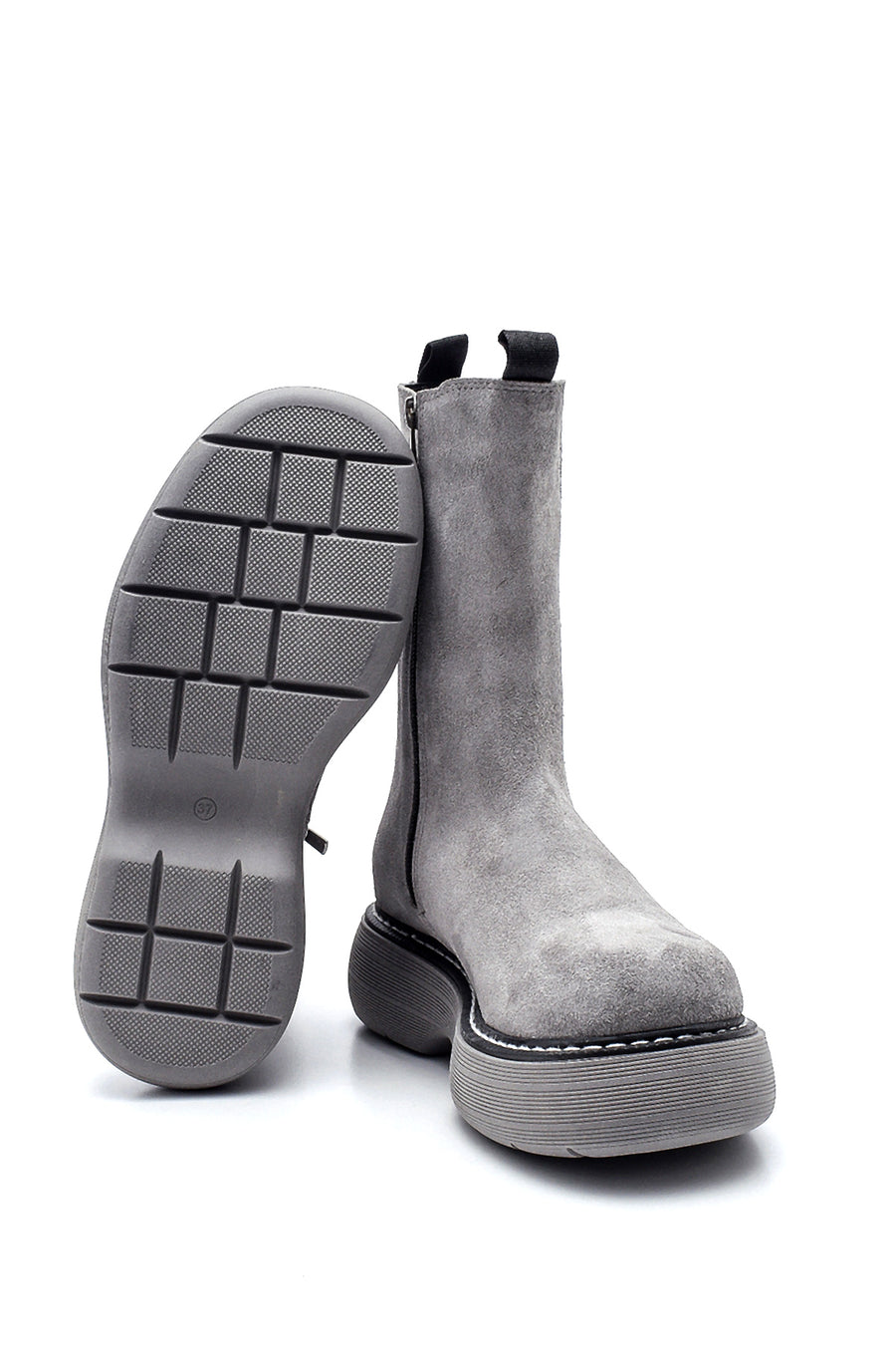 Women's Leather Suede High Sole Chelsea Boots