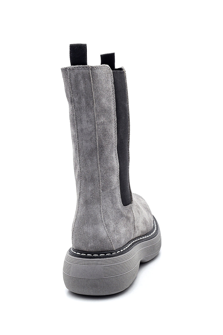Women's Leather Suede High Sole Chelsea Boots