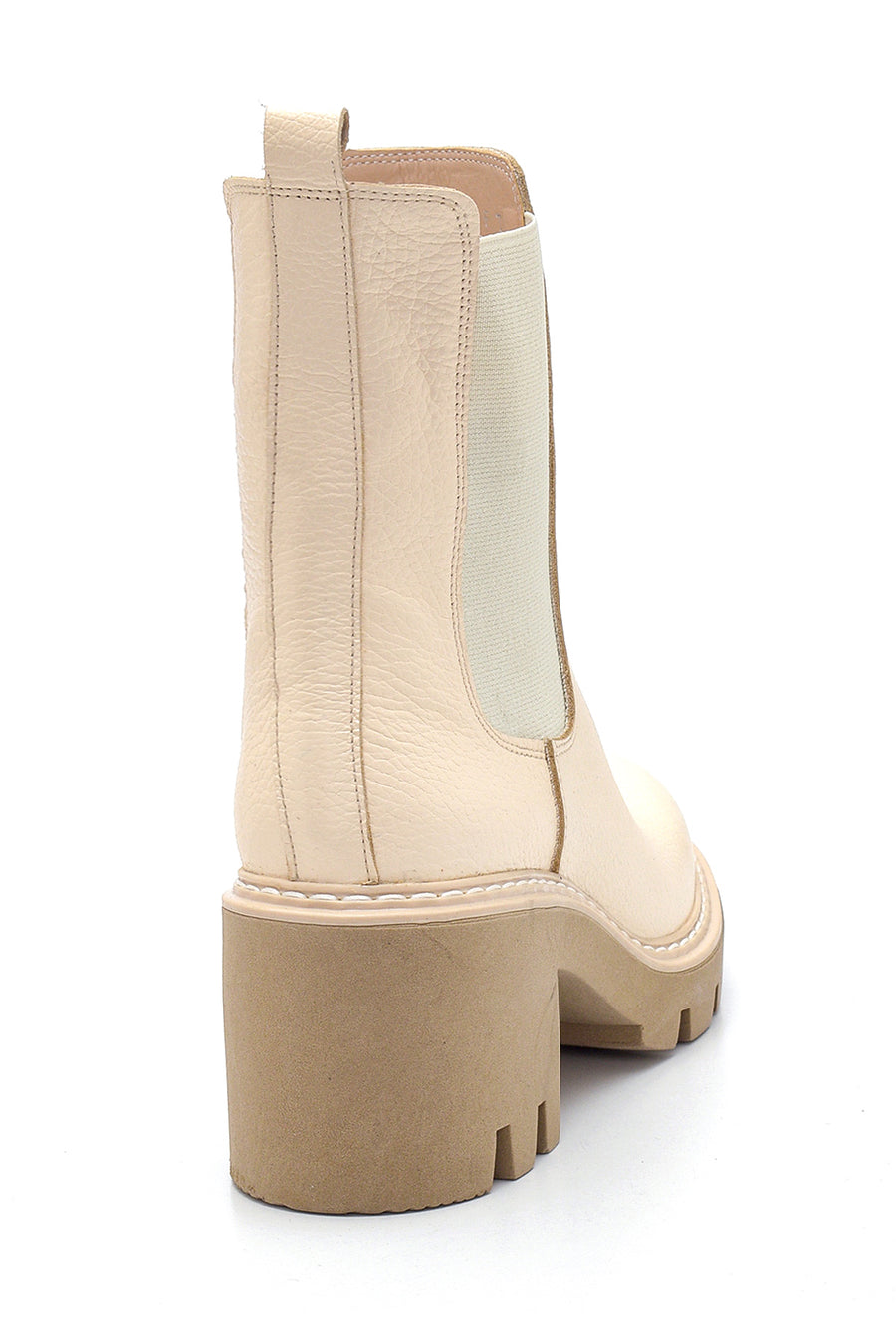 Women's Leather Chelsea Mid-Heel Boots