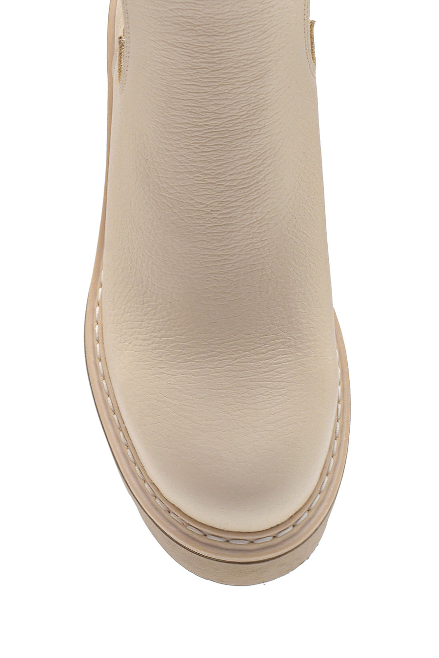 Women's Leather Chelsea Mid-Heel Boots