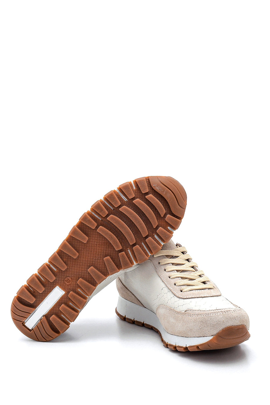 Kadın Deri Desenli Sneaker