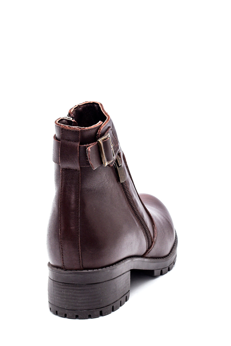 Women's Leather Zipper Boots
