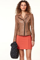 Kiara Women's Leather Jacket | Derimod