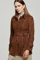Rosabel Women's Leather Suede Jacket | Derimod