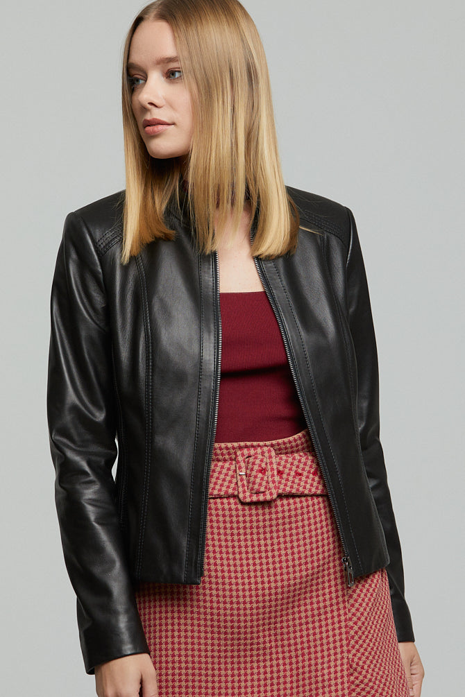 Venice Women's Black Leather Jacket