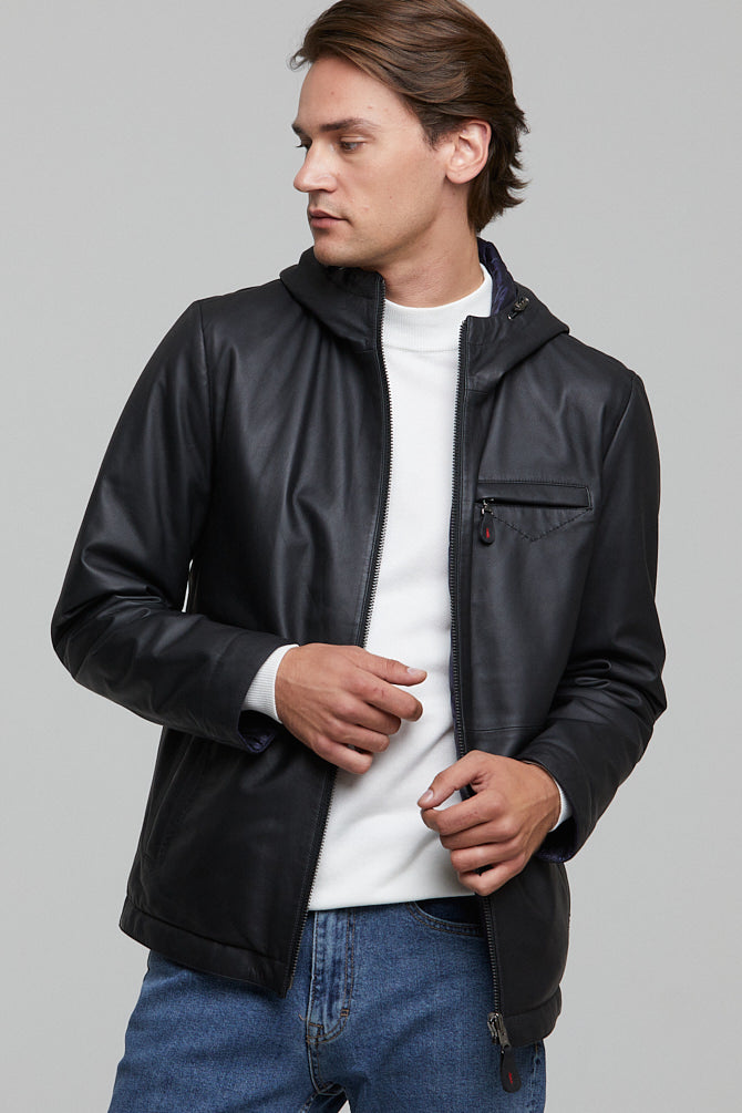 Shaw Men's Leather Jacket 21WGD6414U7 | Derimod