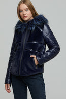 Wendy Hooded Leather Coat | Derimod
