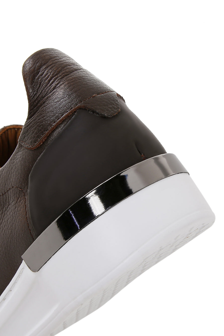Men's Brown Lace-Up Leather Sneaker