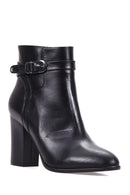 Women's Belt Detailed Leather Boots | Derimod
