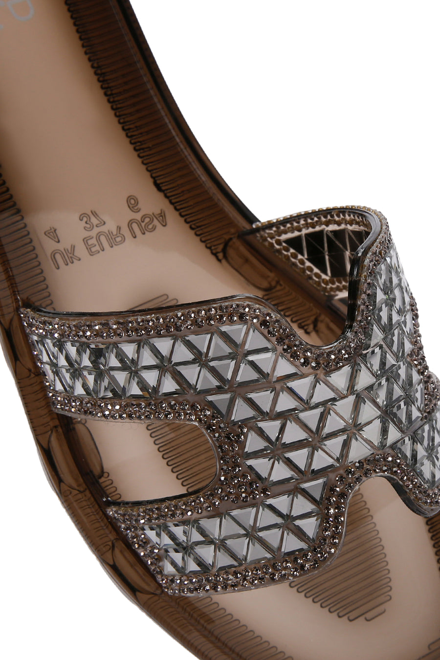 Women's Black Stone Jelly Slippers