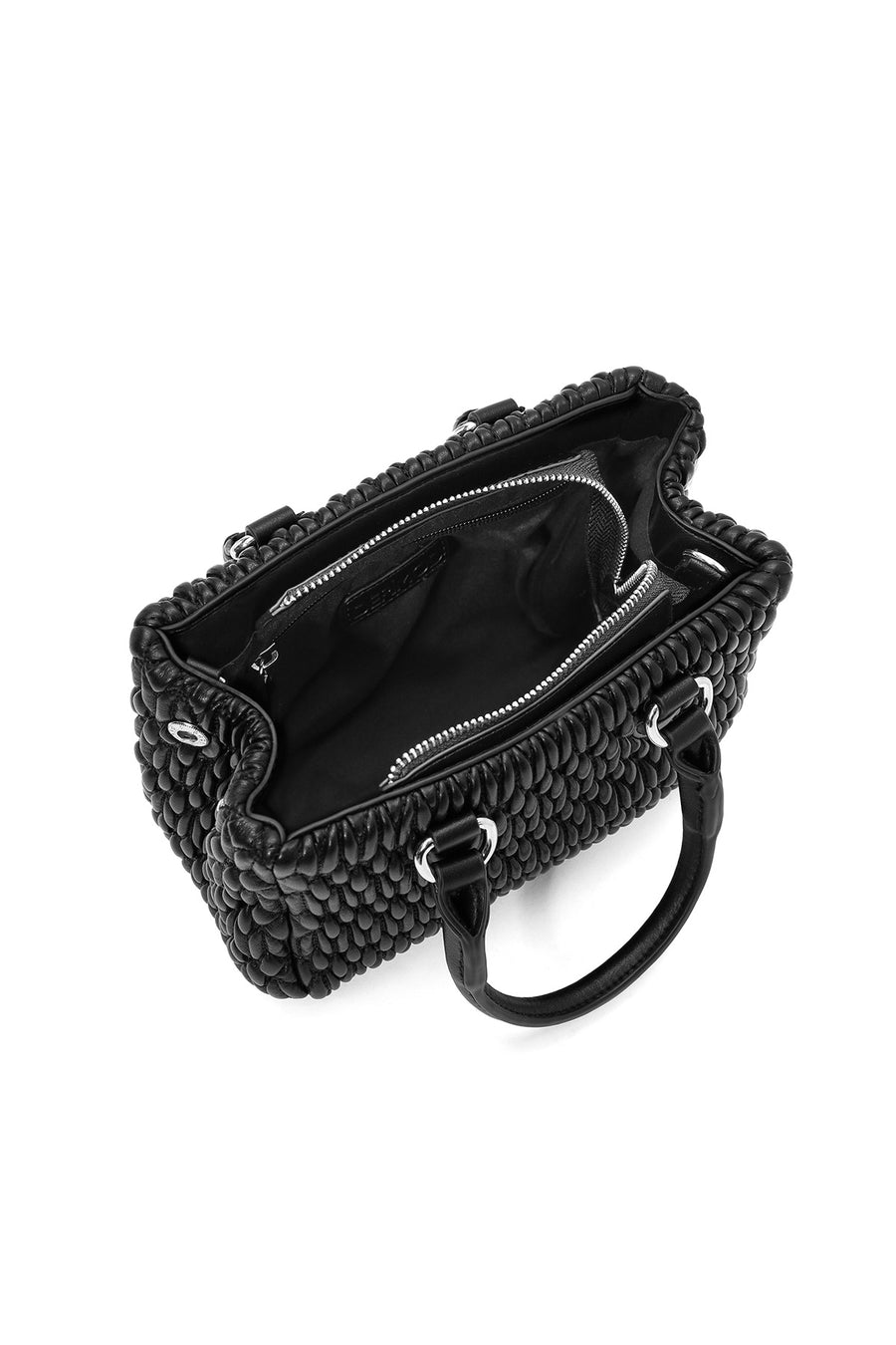 Women's Black Long Strap Quilted Handbag