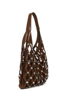 Woman Brown Mesh Shoulder Bag | Derimod