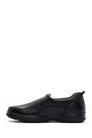 Men's Black Leather Commfort Loafer | Derimod