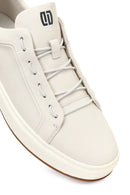 Erkek Beyaz Bağcıklı Deri Sneaker | Derimod
