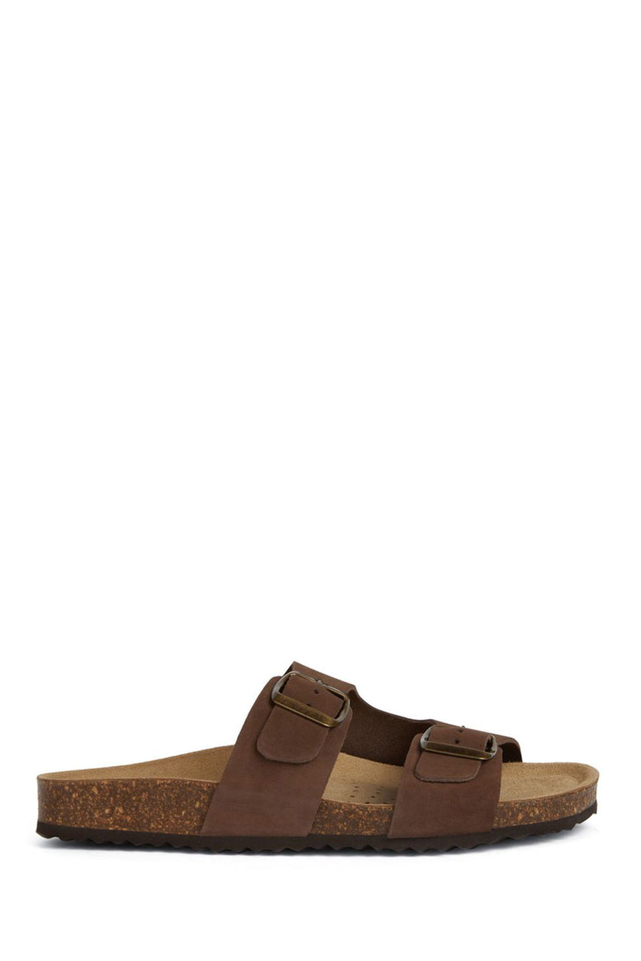 Geox Women's Brown D Brionia Nubuck Leather Slippers D35LSL00032C6009 | Derimod