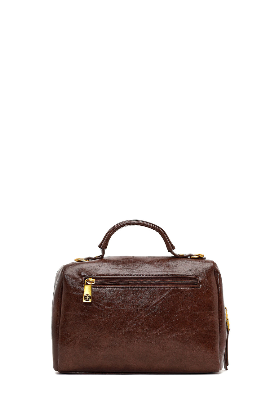 Woman Brown Long-Strap Crossbody Bag