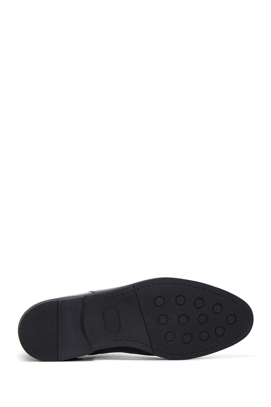 Men's Black Zippered Leather Classic Boat