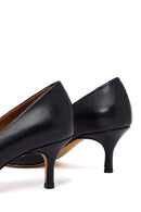Kadın Siyah İnce Topuklu Deri Stiletto | Derimod
