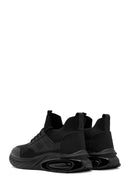 Erkek Siyah Bağcıklı Kumaş Sneaker | Derimod