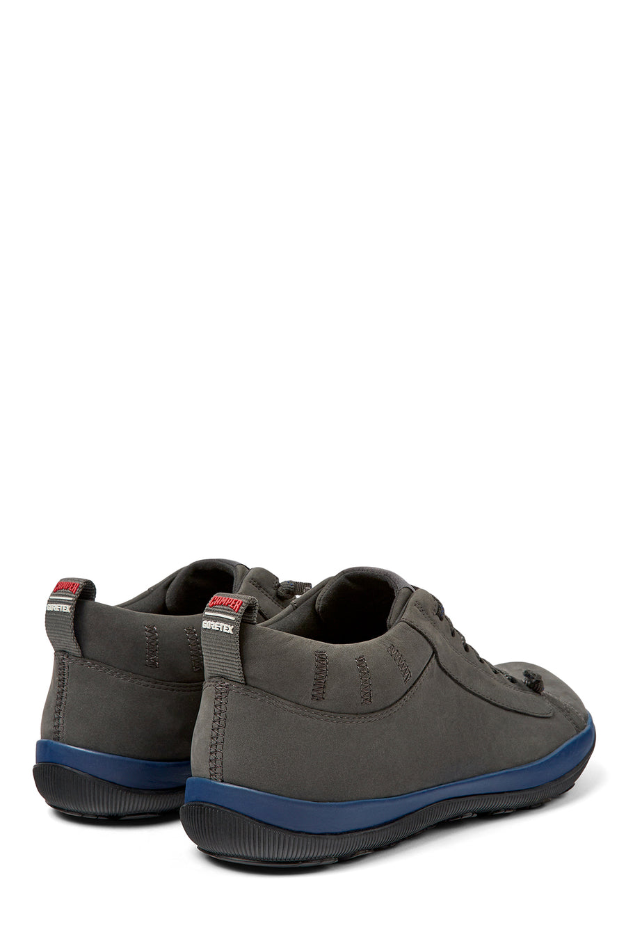 Camper Men's Black Gray Peu Pista Gm Nubuck Leather Sneaker