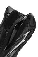 Men's Black Lace-up Thick-Sole Leather Casual Sneaker | Derimod