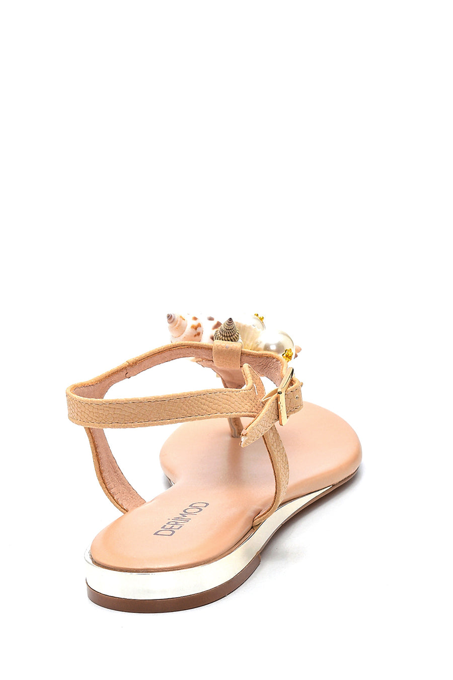 Women's Seashell Detailed Flip Flops Sandals