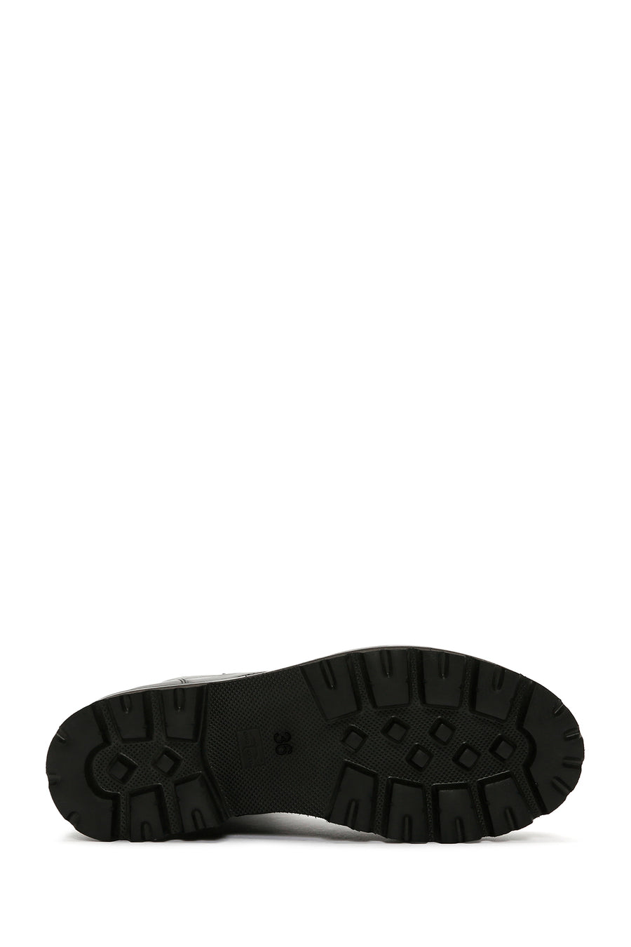 Women's Black Accessory Detailed Zippered Leather Boots