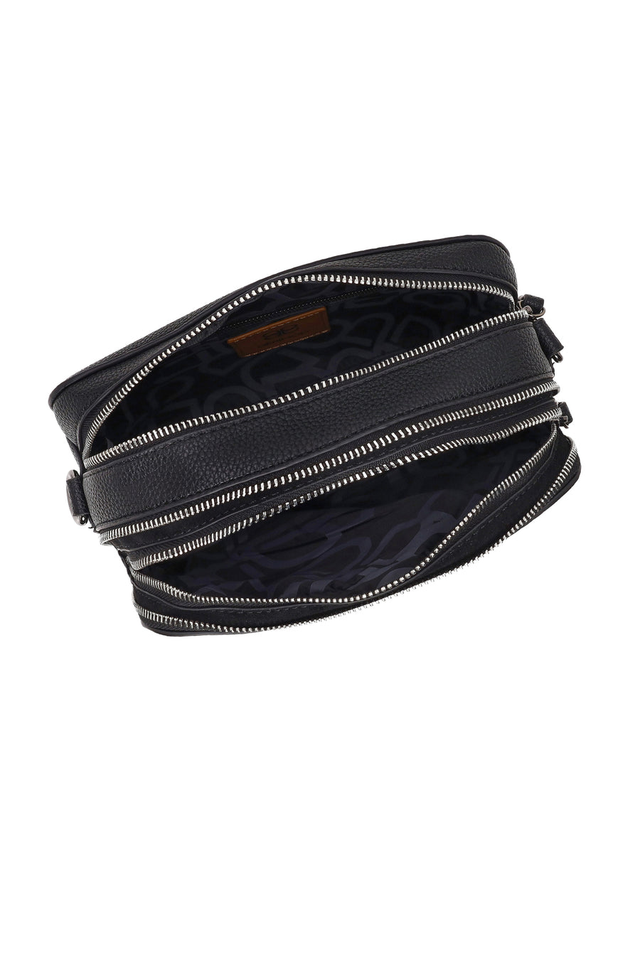 Woman Black Long-Strap Crossbody Bag
