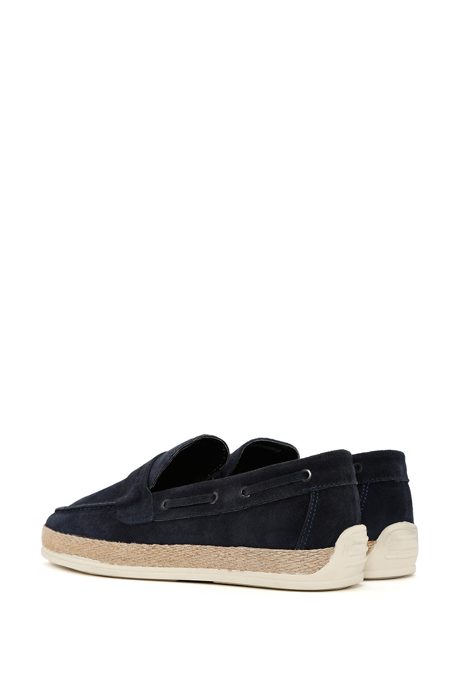 Erkek Lacivert Süet Deri Casual Loafer