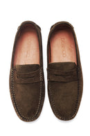 Erkek Yeşil Süet Deri Loafer | Derimod