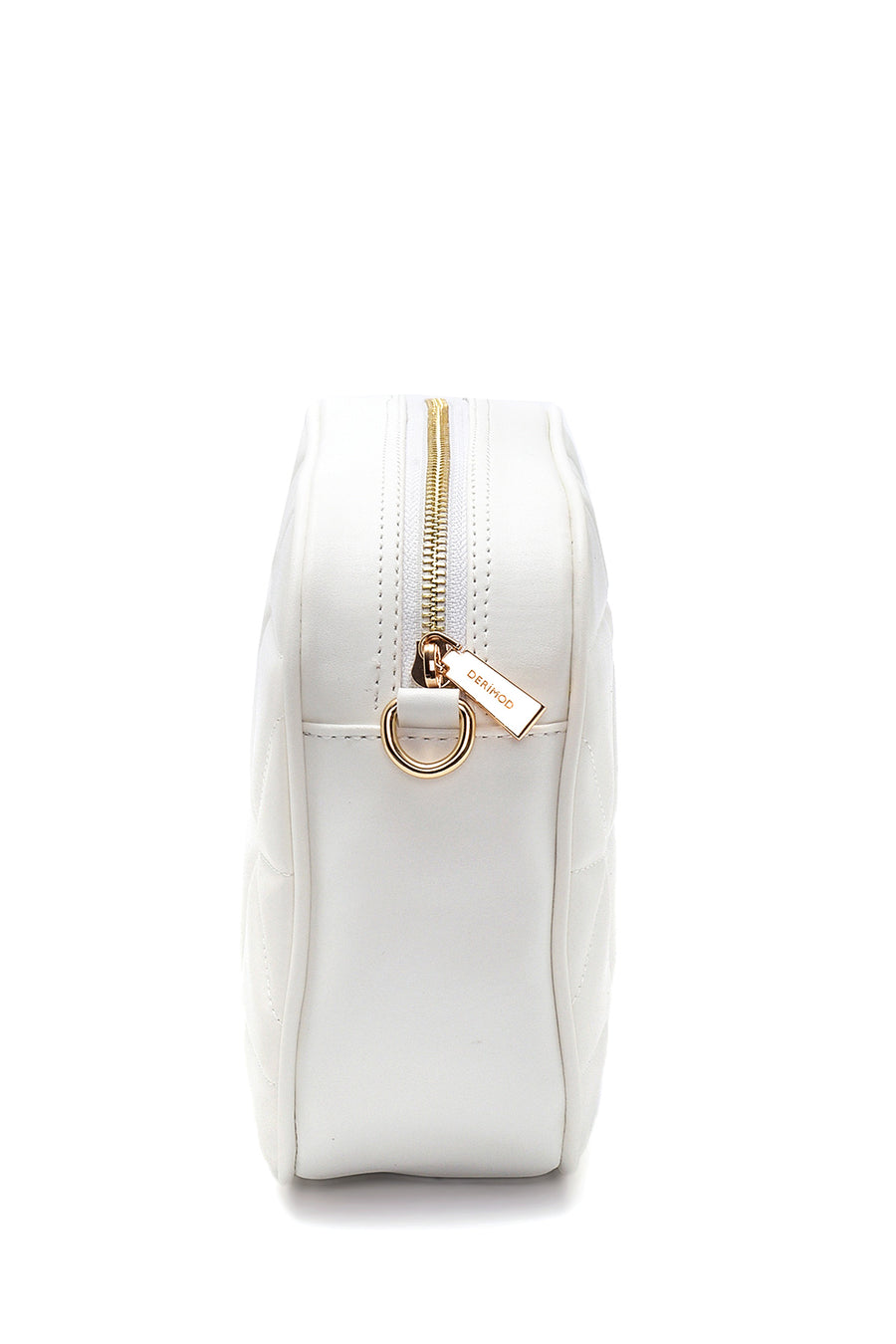 Women's White Quilted Crossbody Bag