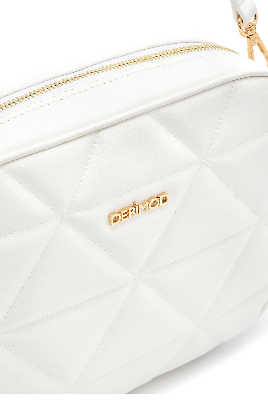 Women's White Quilted Crossbody Bag