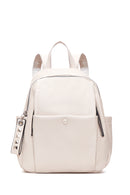 Women's Beige Faux Leather Backpack | Derimod