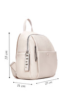 Women's Beige Faux Leather Backpack | Derimod