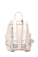 Women's Beige Faux Leather Backpack | Derimod