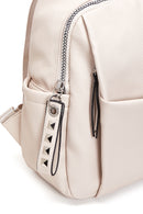 Women's Beige Faux Leather Backpack | Derimod