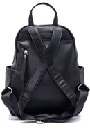 Women's Black Faux Leather Backpack | Derimod
