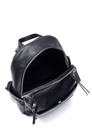 Women's Black Faux Leather Backpack | Derimod