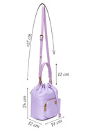 Women's Lilac Drawstring Handbag | Derimod