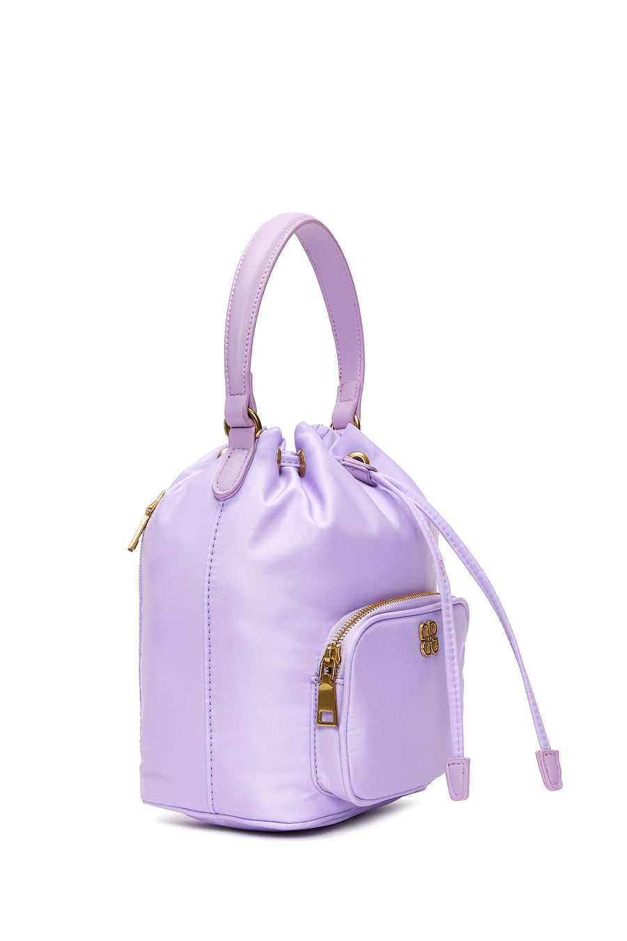 Women's Lilac Drawstring Handbag
