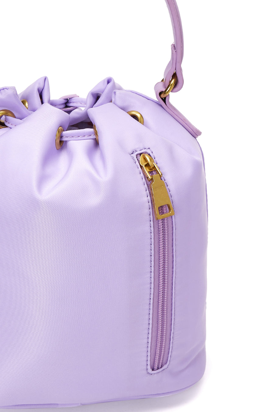 Women's Lilac Drawstring Handbag