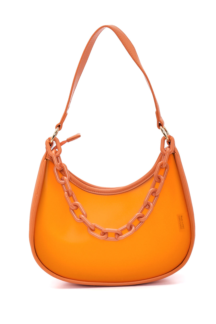 Women's Orange Transparent Shoulder Bag