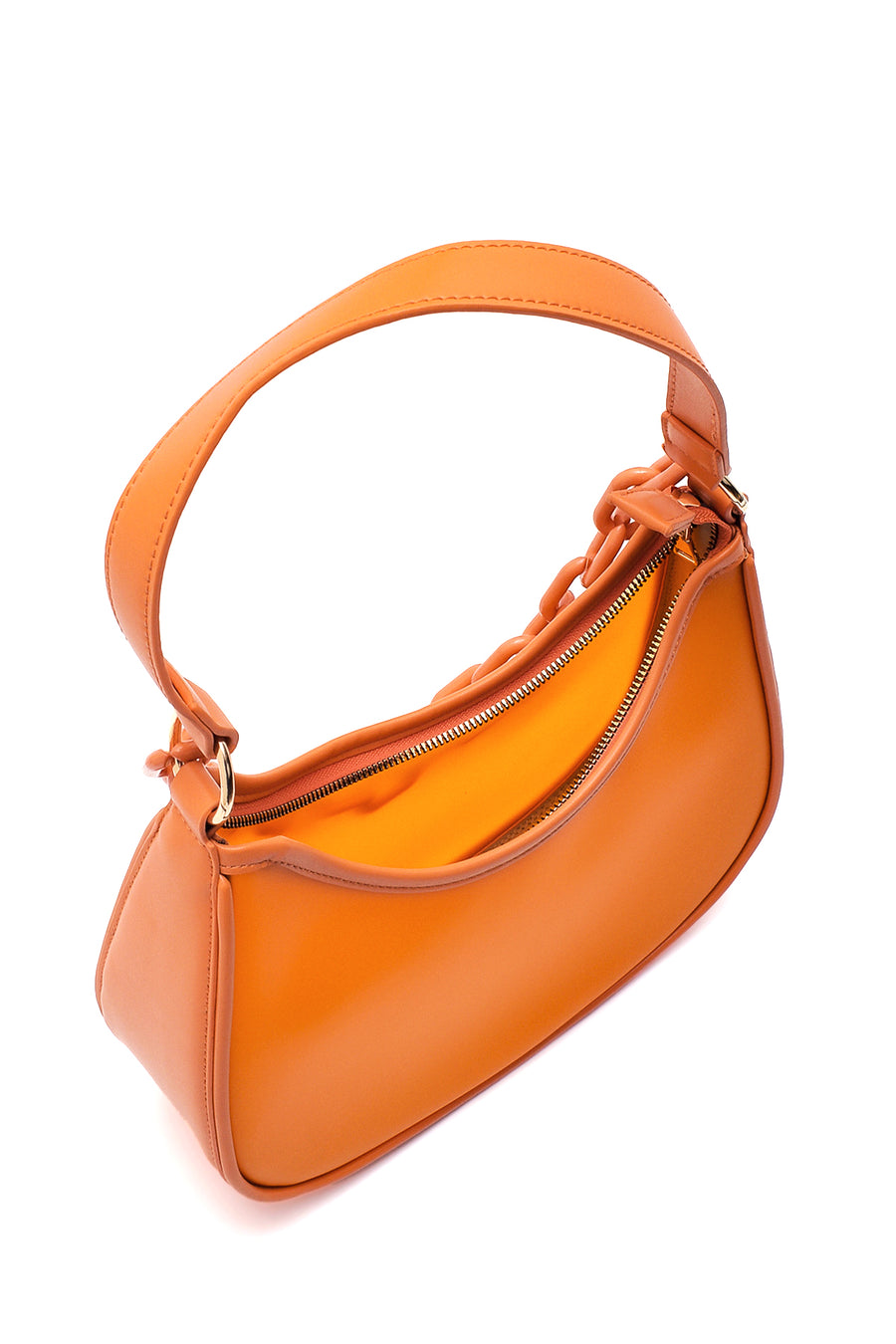 Women's Orange Transparent Shoulder Bag