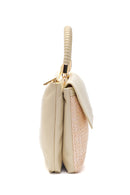 Women's Beige Straw Shoulder Bag | Derimod