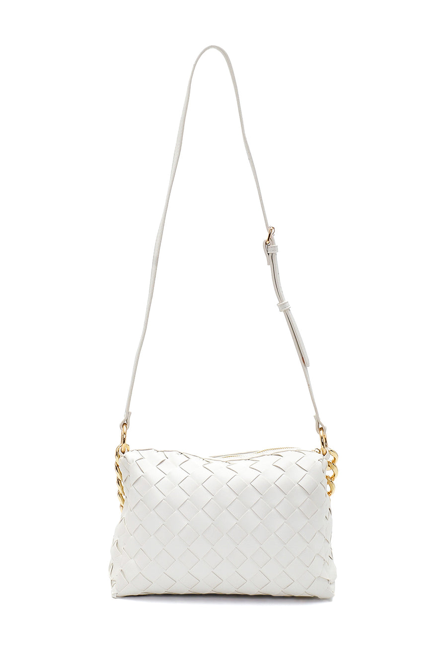 Women's White Faux Leather Handbag