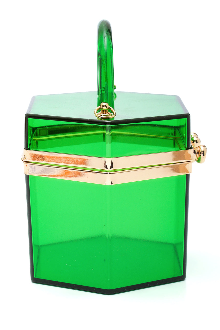 Women's Green Transparent Handbag