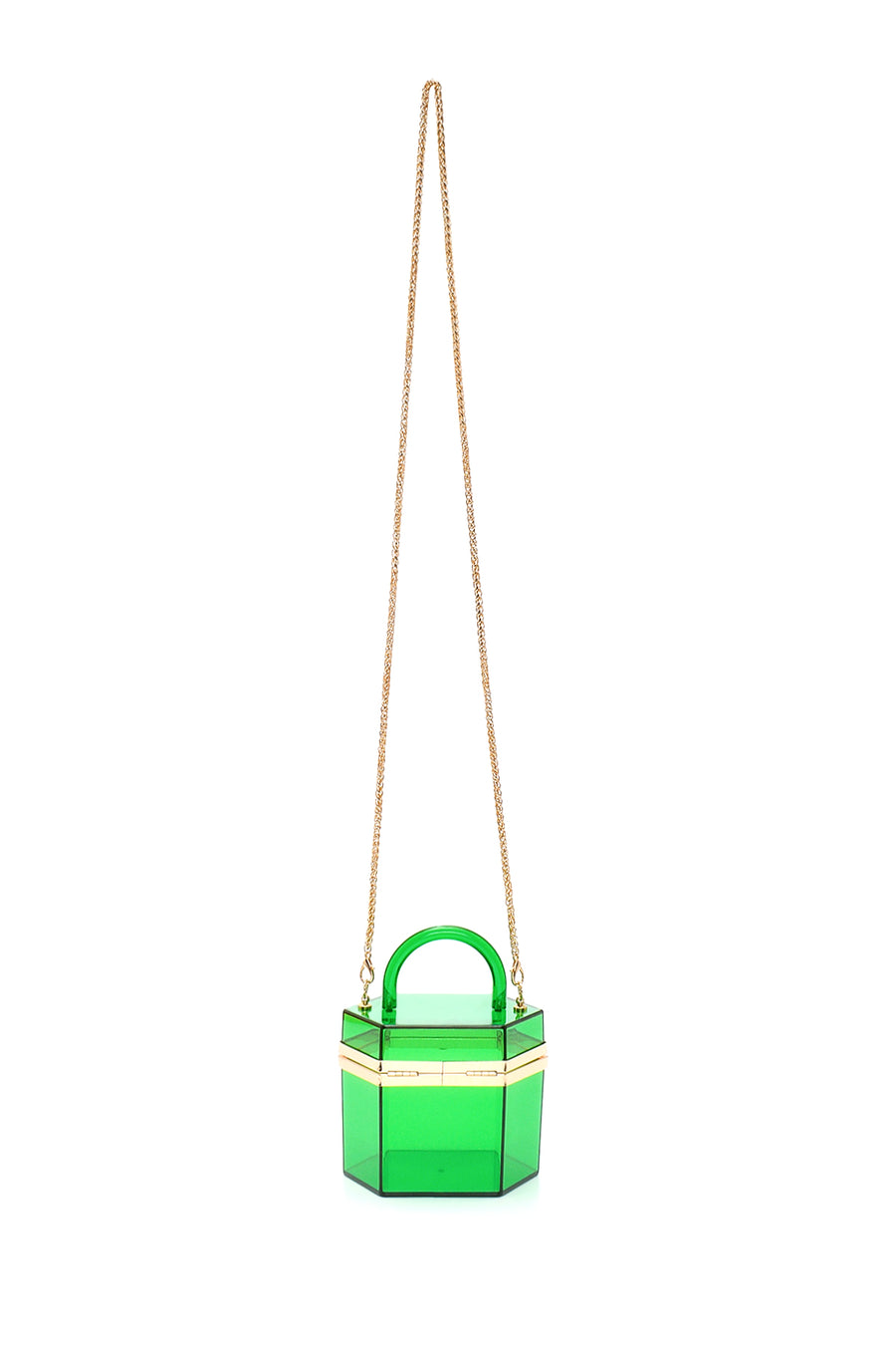 Women's Green Transparent Handbag